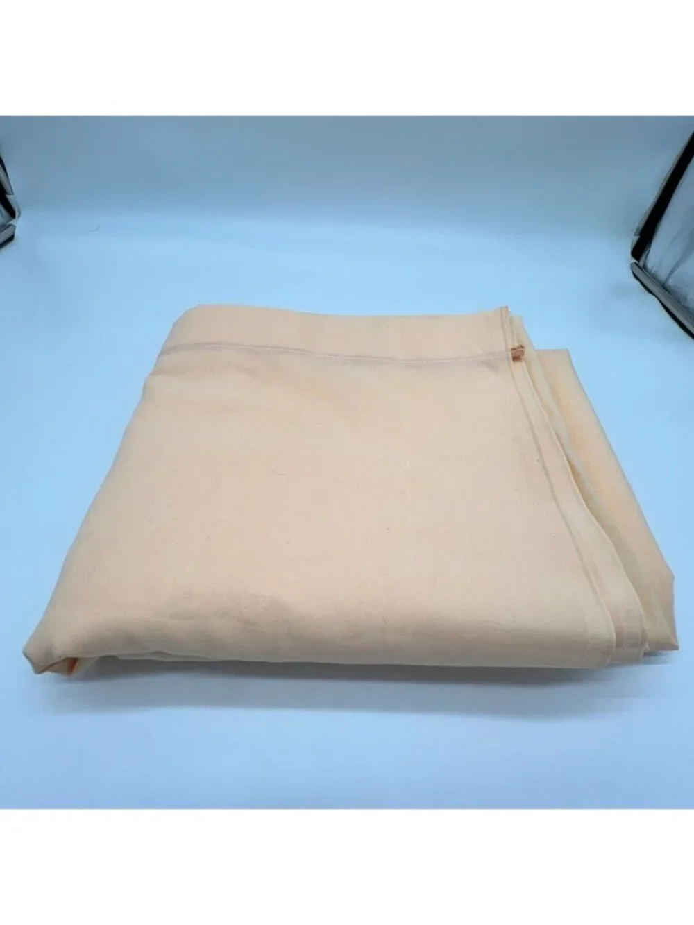 Vintage Cannon Fieldcrest Peach No Iron King Flat Sheet Yellow Solid Bedding